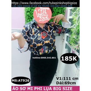 áo sơ mi phi lụa bigsize hình ngựa NGỰC 111CM