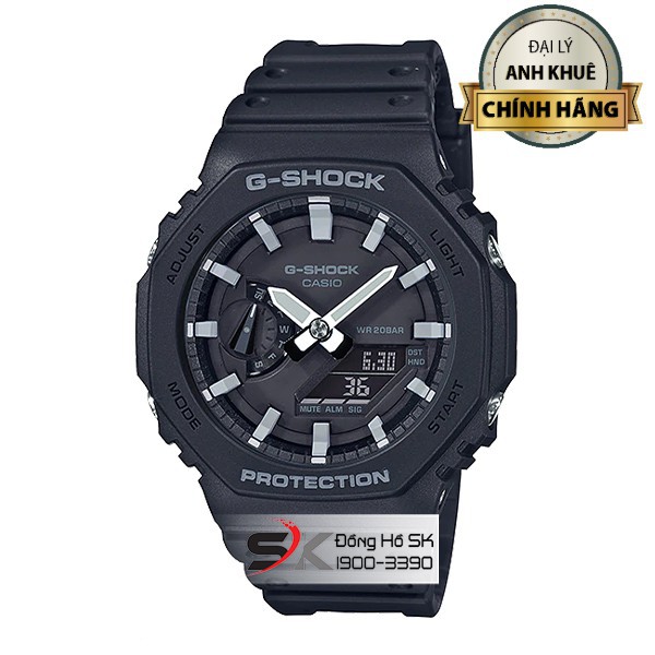 Đồng hồ nam dây nhựa Casio G-Shock chính hãng Anh khuê GA-2100-1ADR