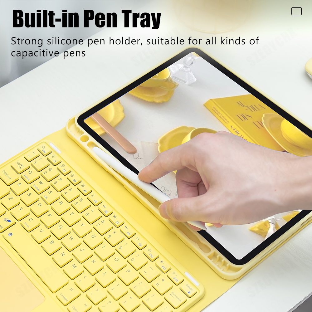 Bao Da Máy Tính Bảng Có Bàn Phím Và Chuột Không Dây Cho iPad Pro 11 Case 2021 Air 4 5 10.2 9th 8th Generation Mini 6 5 Air 2