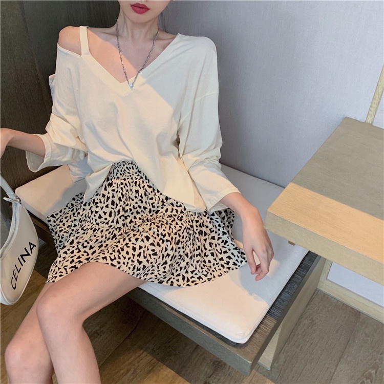 Áo kiểu tay dài cổ chữ V thời trang dành cho nữ