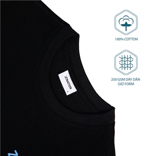 Áo Thun ZNATION Basic Tee Unisex Oversize Màu Đen