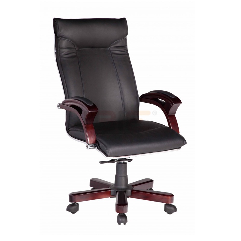 Ghế Giám đốc bọc da PU IBIE IB012 chân gỗ tay ốp