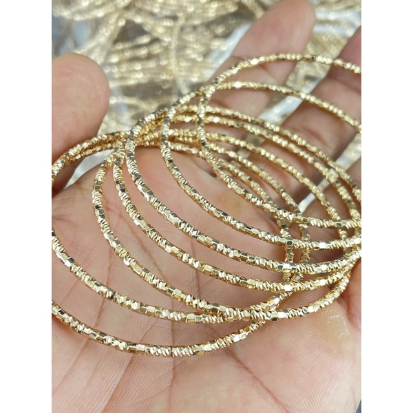 BỘ VÒNG XIMEN 7 CHIẾC CÓ KHOÁ GÀI KIỂU VUÔNG KHÍA MẠ VÀNG 18K CAO CẤP