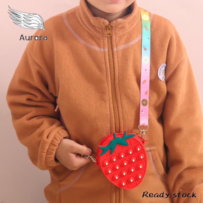 Túi Đeo Chéo Đựng Tiền Xu Đồ Chơi Giảm Căng Thẳng Hình Chuột Hoạt Hình Aurora Pop It Last Mouse