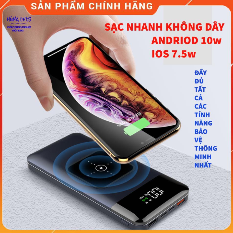 Sạc Dự Phòng Không Dây Sạc Nhanh 18W 20000Mah S6 Sạc Nhanh 2 Chiều Sạc Cùng Lúc Nhiều Thiết Bị