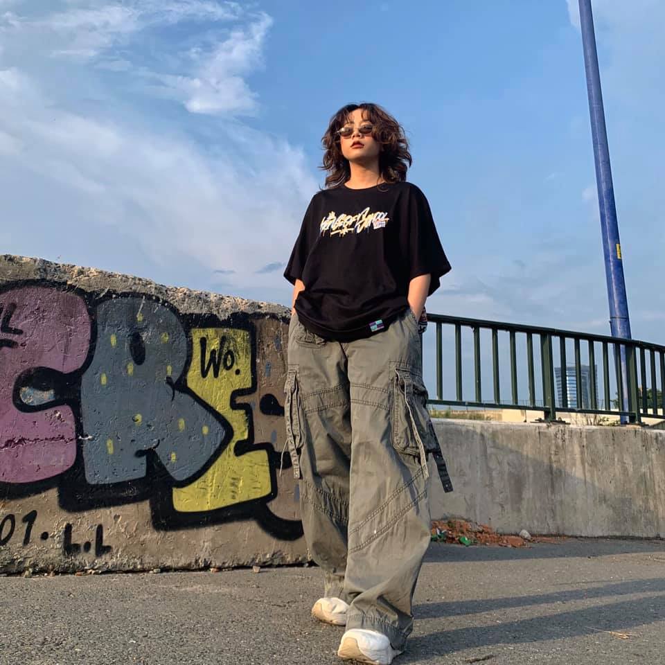 Áo thun tay lỡ local brand Clownz King Of School Full Print unisex form rộng, chất cotton