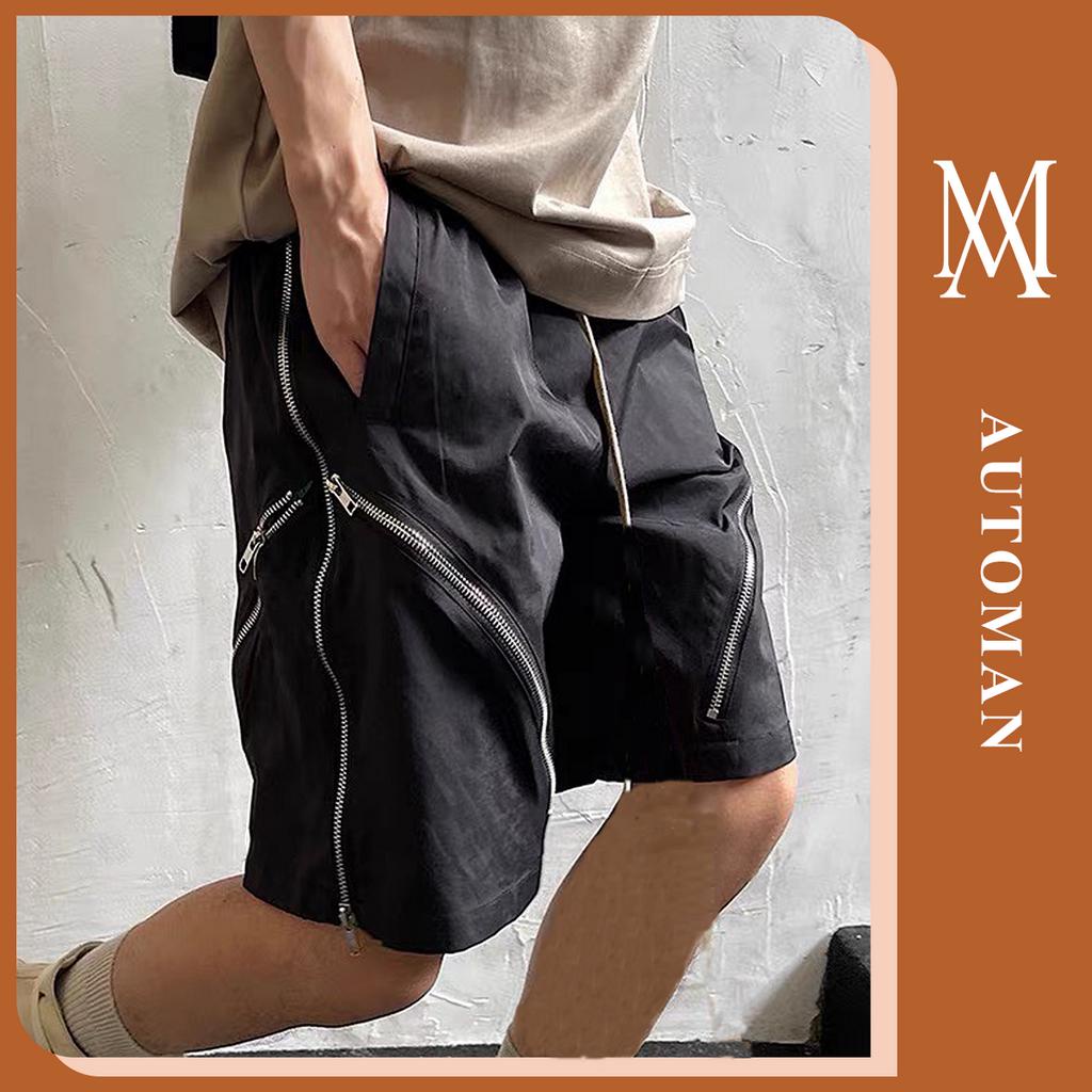 Quần short ngố nam chát dù gió hạt cao cấp khoá kéo cá tính AUTOMAN Q48