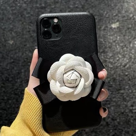 Ốp Điện Thoại Da Hình Hoa Trà 3d Cho iphone 15promax 14promax 12 pro max 11 pro max xs max xr x 7 8plus