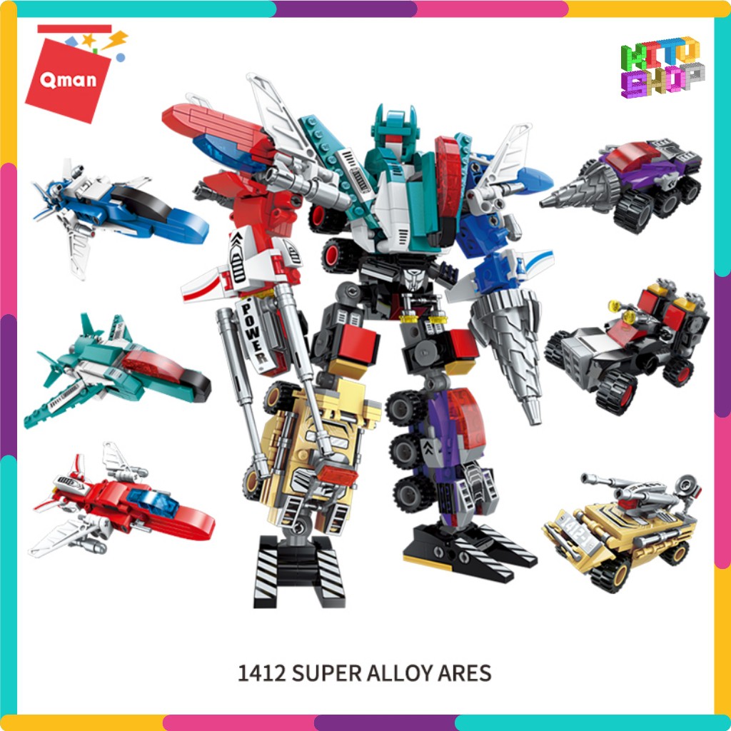 Đồ Chơi Xếp Hình Thông Minh Lego Cho Trẻ Từ 6 Tuổi Qman 1412 - Robot Người Máy Hợp Kim 419 Chi Tiết