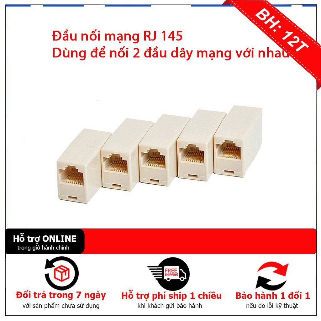 [1 đổi 1] Cầu nối dây mạng 1-1 RJ45 - Giá chỉ 1k