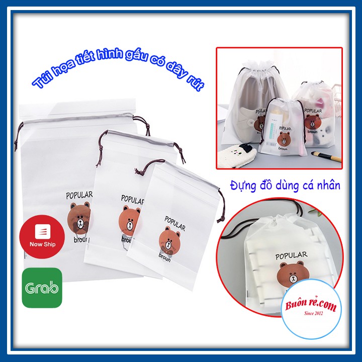 Túi đựng đồ hình gấu có dây rút chống thấm tiện lợi – Buôn rẻ 01110/01111/01112
