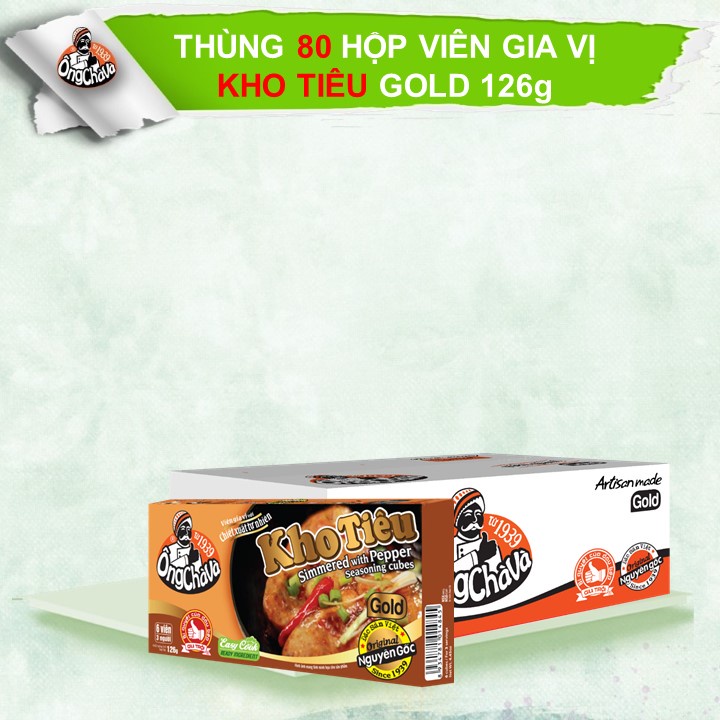 Thùng Viên Gia Vị Kho Tiêu Gold 126gram Ông Chà Và 80 Hộp Siêu Tiết Kiệm Dễ Dùng Và Tiện Lợi Thích Hợp Cho Quán Ăn