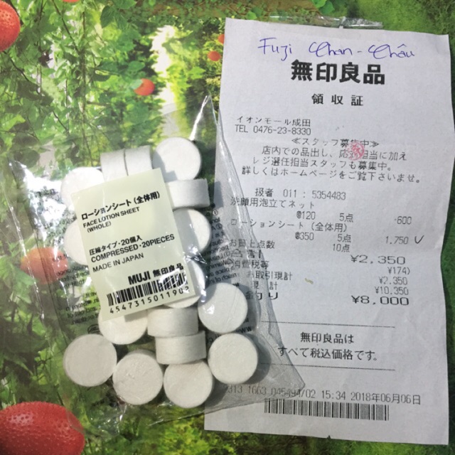 Mask nén Muji bịch 20 viên