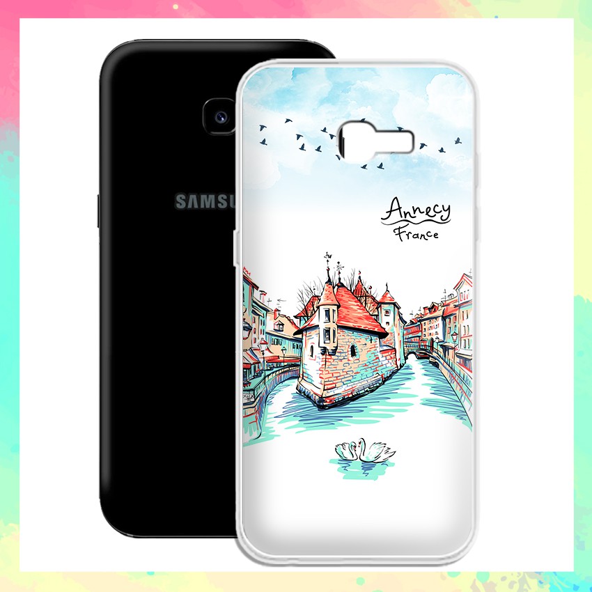 Ốp lưng Samsung Galaxy A3 2017 / A320 in họa tiết du lịch các nước tranh phong cảnh mùa hè - 01020 Silicone Dẻo