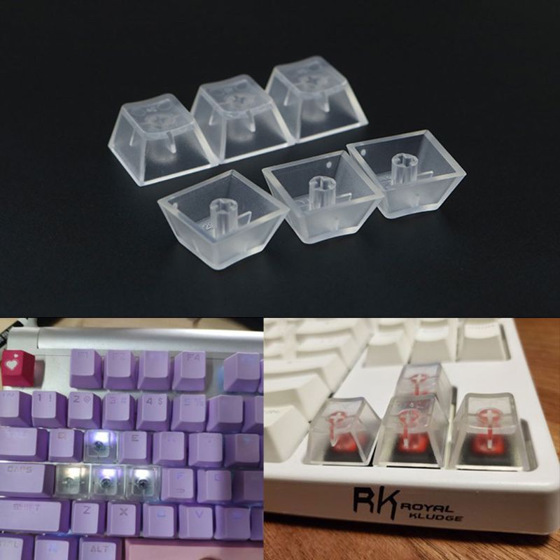 Bộ 10 Phím Rời R4 Bằng ABS Trong Suốt Cho Cherry MX Switch