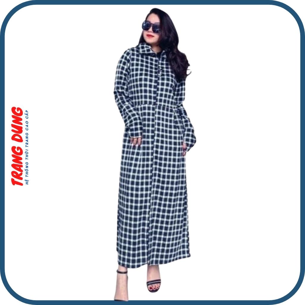 Váy chống nắng nữ toàn thân Trang Dung vải Umi D 2 lớp cao cấp thiết kế xẻ sau thời trang, dáng dài kín chân thoáng mát.