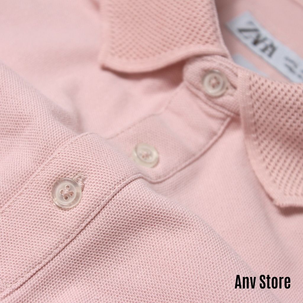 Áo thun Polo nam có cổ tay ngắn Màu hồng vải cá sấu Cotton xuất xịn, chuẩn form,sang trọng-lịch lãm AnvStore