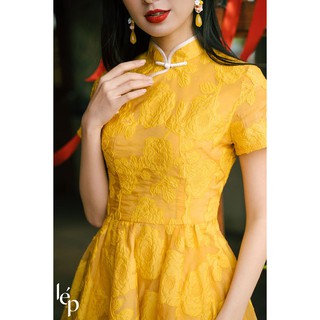 Váy cổ tàu nhún eo_AVA239VA_Lep'