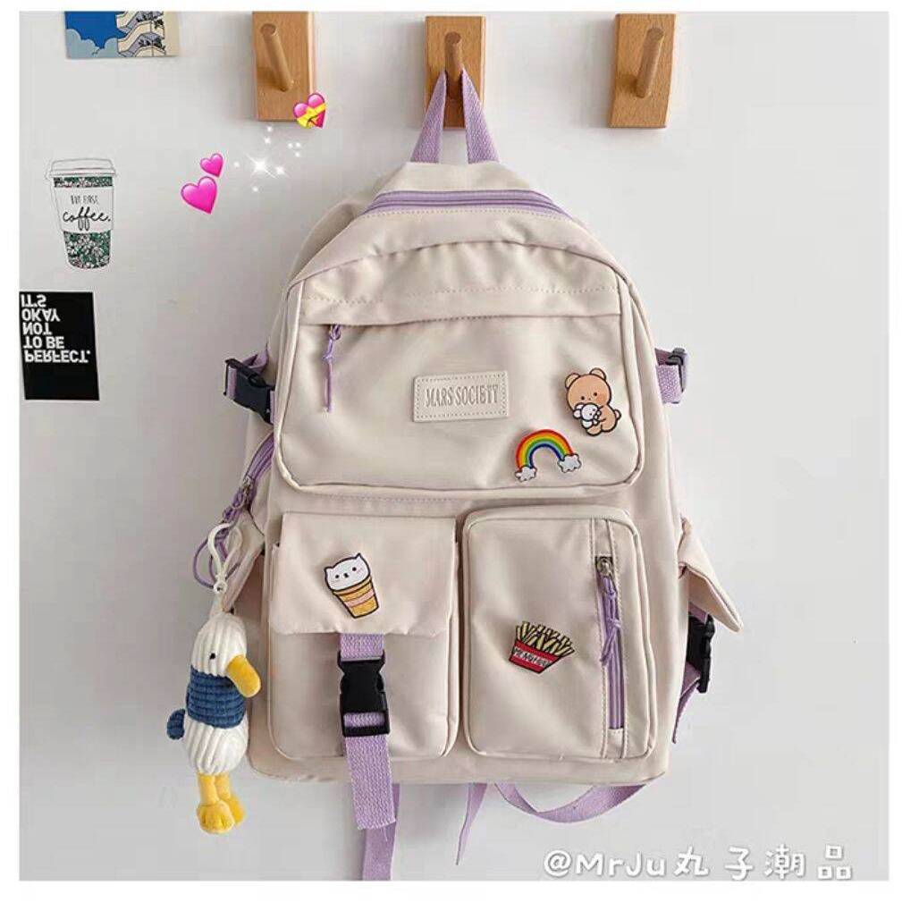 Balo nam nữ Ulzzang Thời Trang nhiều ngăn đựng vừa laptop 14 inch,a4 HAKA615