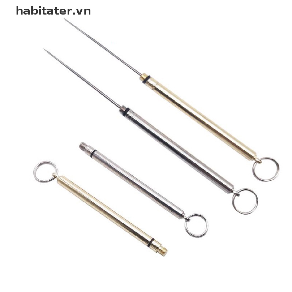 Tăm Xỉa Răng Bỏ Túi Bằng Thép Titan Không Gỉ Chống Thấm Nước Có Thể Tái Sử Dụng