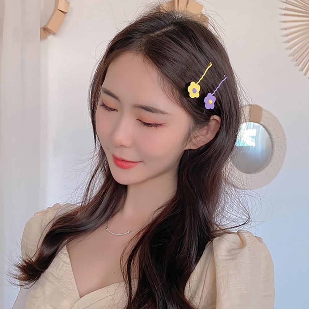 Kẹp Tóc Hình Hoa Dễ Thương Bằng Sắt Phong Cách Hàn Quốc Cho Nữ