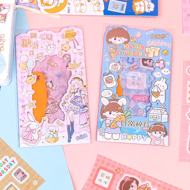 Bộ 4 Tờ Sticker Hành Trình Thời Gian - Nhãn Dán Trang Trí Sổ Tay