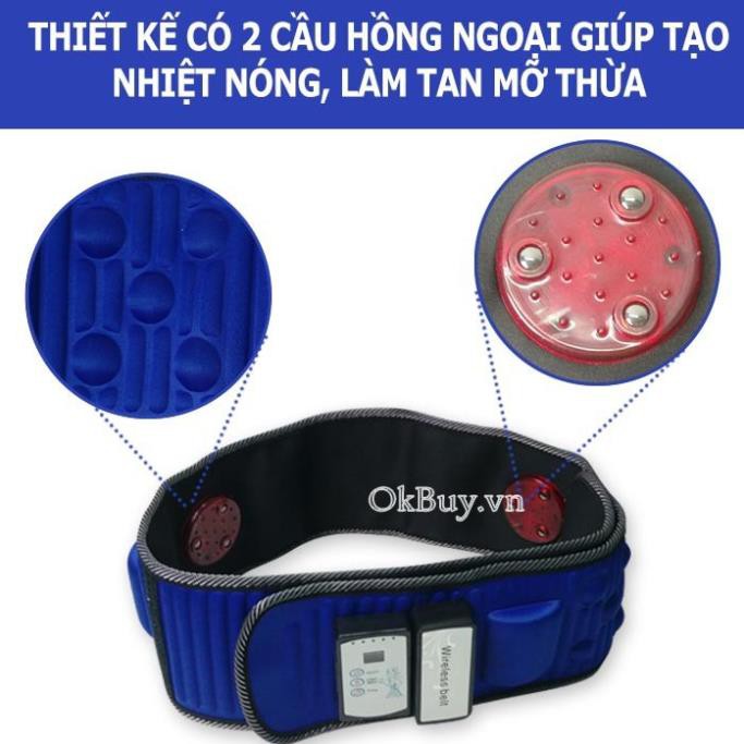 ✔️ Đai Massage Giảm Béo Bụng - Pin Sạc Không Dây X5 Đèn Hồng Ngoại Hàn Quốc Cực Hiệu Quả [Bảo Hành 1 Đổi 1]