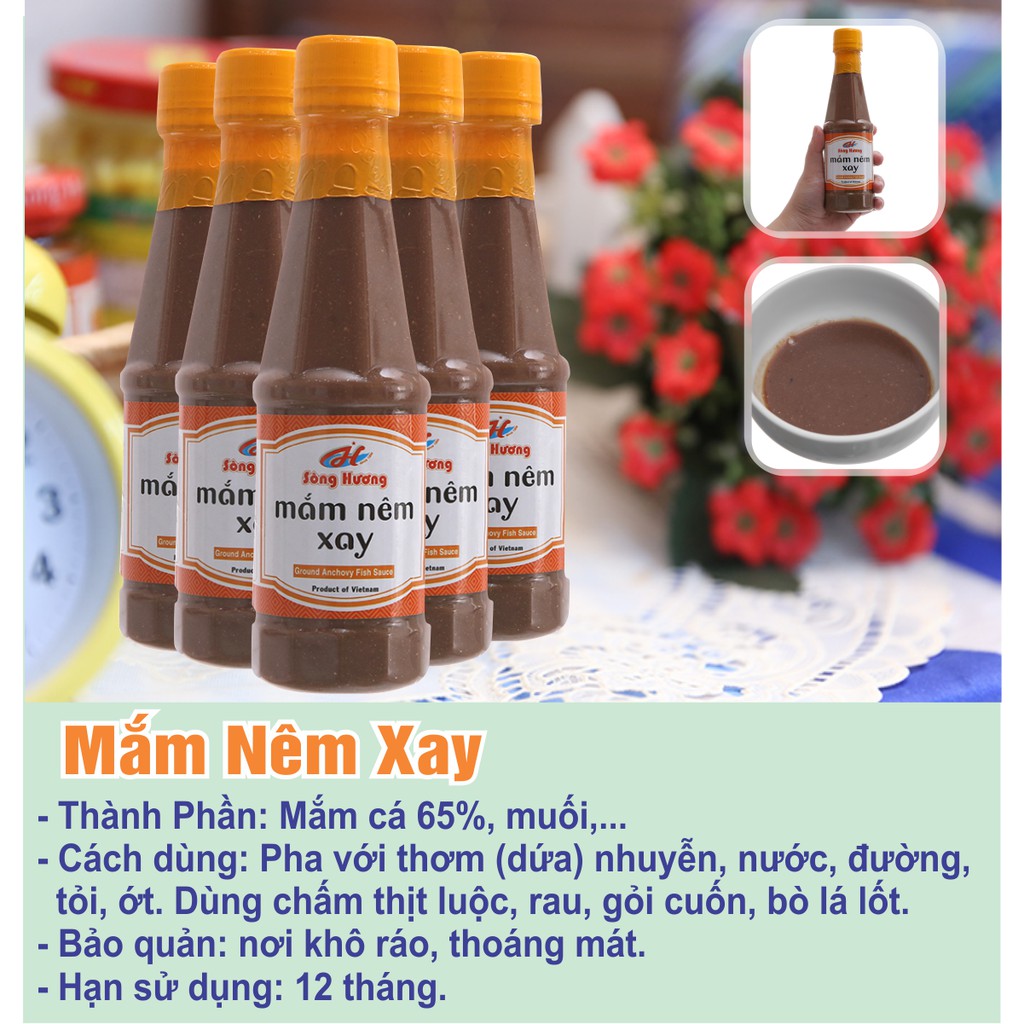 3 Chai Mắm Nêm Xay Sông Hương Foods Chai 250ml - Chấm gỏi cuốn, bún , thịt luộc , tốt tiêu hóa