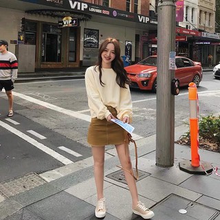 Áo croptop tay phồng A56