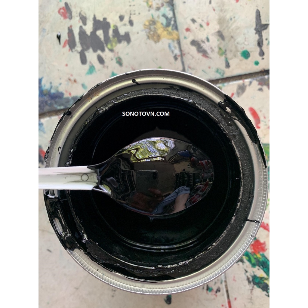 Sơn 1K gốc màu đen Autopaint lon 1 Lít ( Sơn oto xe máy )