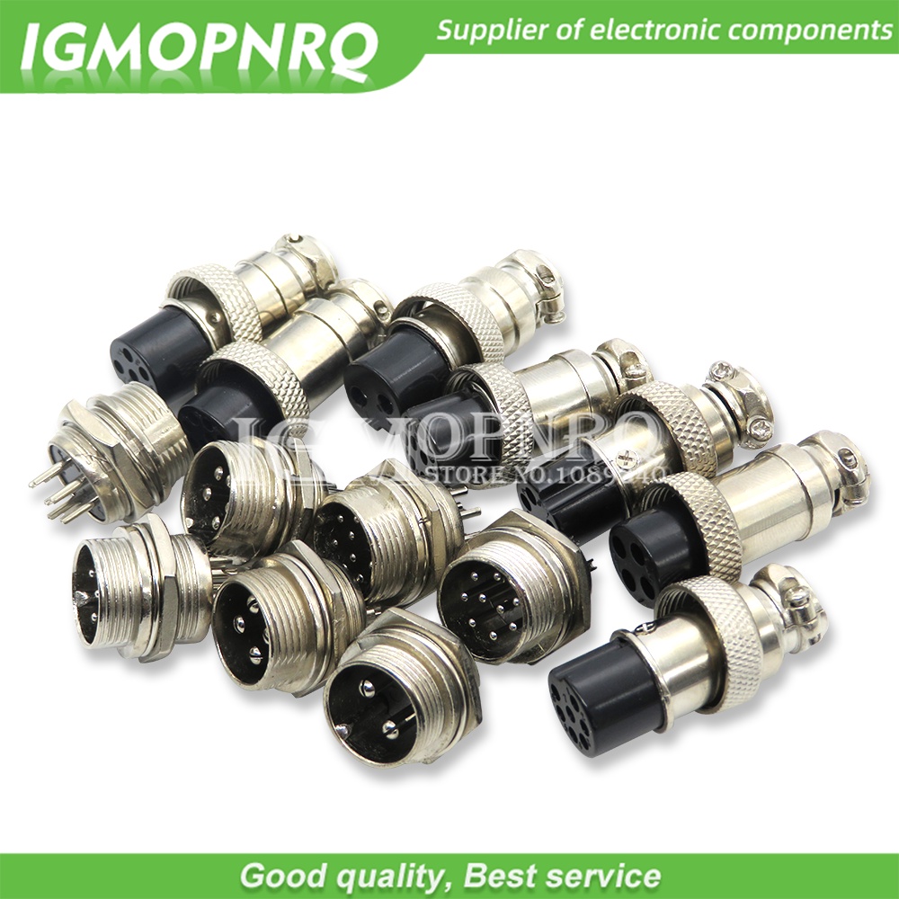 1 Bộ Đầu Nối GX16 2 / 3 / 4 / 5 / 6 / 7 / 8 / 9 Pin 16mm ibuw 2PIN 3PIN 4PIN 5PIN 6PIN Chất Lượng Cao