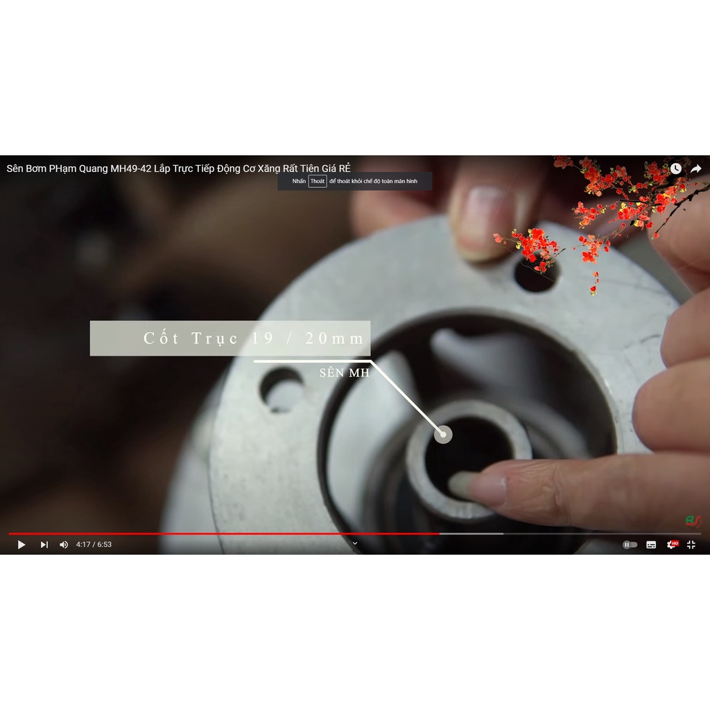 Sên bơm Phạm Quang hút 49 xả 42