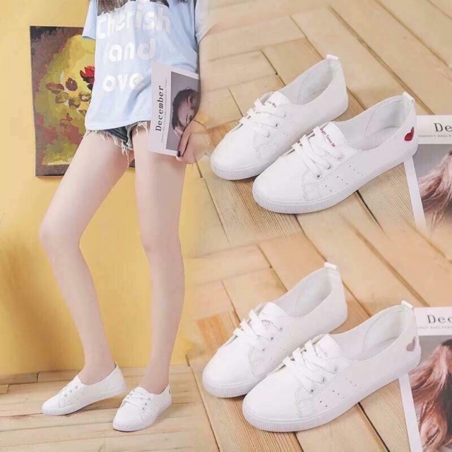 Giầy bệt trắng combo 2 đôi