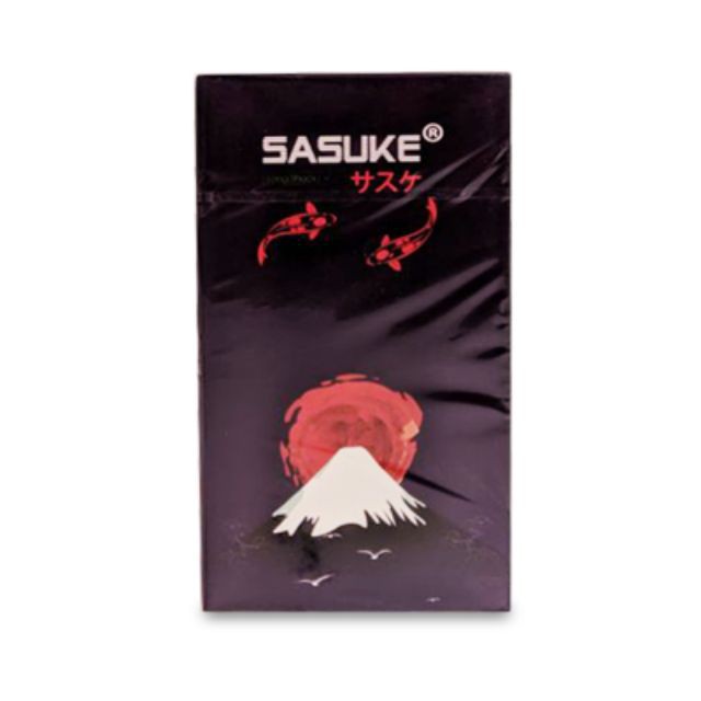  Bao cao su Sasuke siêu mỏng Không hương, hương Vani, hương Dâu ( hộp 10 cái ) 