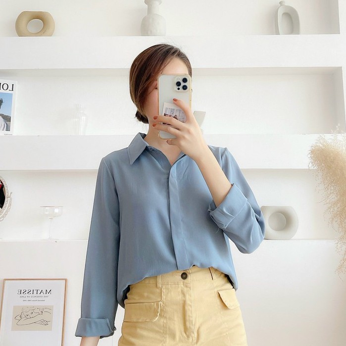 Áo sơ mi lụa 💖 Áo sơ mi nữ cổ Đức 💖 Áo sơ mi công sở cao cấp nhiều màu | BigBuy360 - bigbuy360.vn