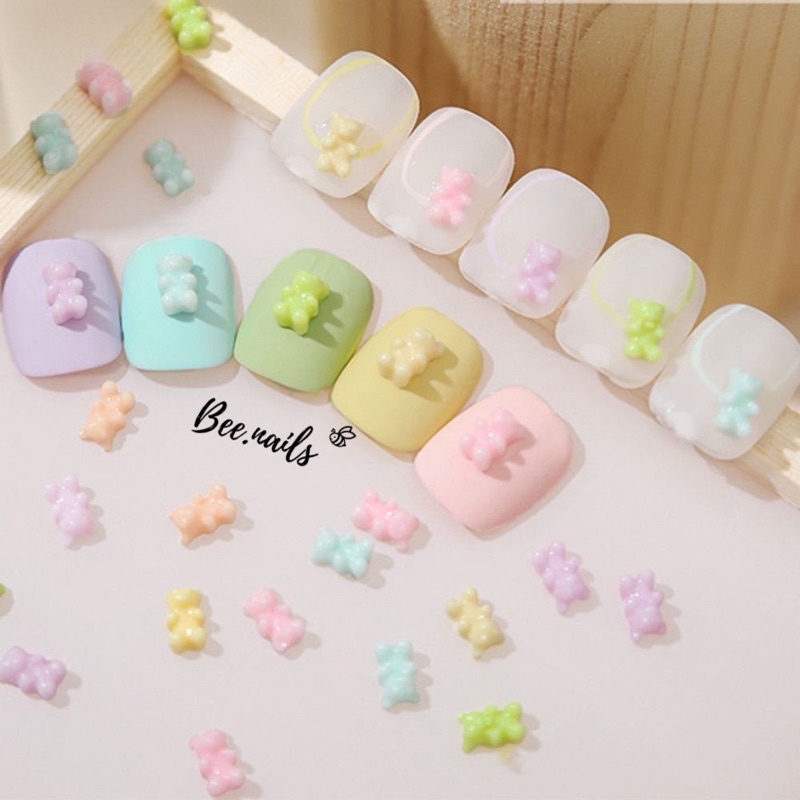 Set 20 Charm Gấu, Nơ Mini