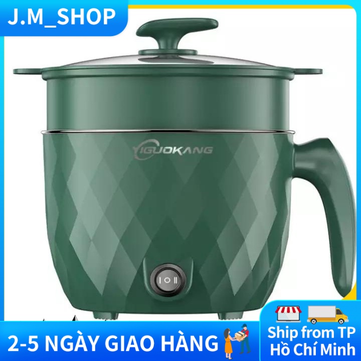 Ca Nấu Mì, Nấu Cơm Đa Năng Có Tay Cầm 1,8L - Giá Hấp Inox, Ca Mỳ Đa Năng Cooking Poot