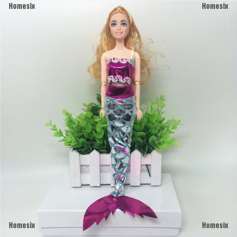 [HoMSI] 3Pcs Glittering Mermaid Doll Clothes Accessories Girls Gift Fit 30cm Barbie SUU