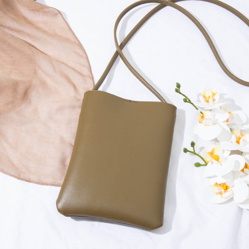 Túi Da PU Mini Đựng Điện Thoại Có Nút Ẩn Dành Cho Nữ