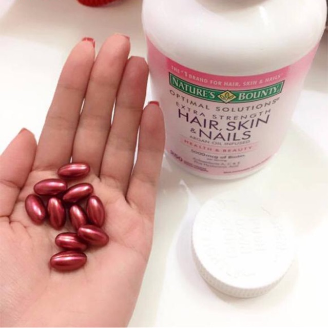 Thực phẩm chức năng mọc tóc chắc móng của Nature's Bounty HAIR SKIN NAILS DATA 05/2022