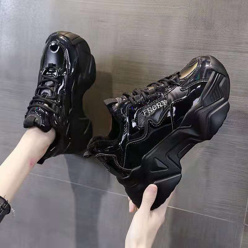 📷Mall Quality☆1- 💕Giày Thể Thao Đế Dày 7cm 2021 Chống Trượt Chống Thấm Nước Phong Cách Hàn Quốc Cho Nữ