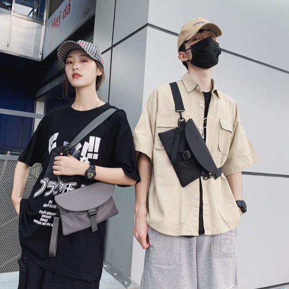 Túi đeo chéo nam nữ vải Canvas phong cách Hàn Quốc, túi chéo unisex thiết kế nhỏ gọn TC100-D