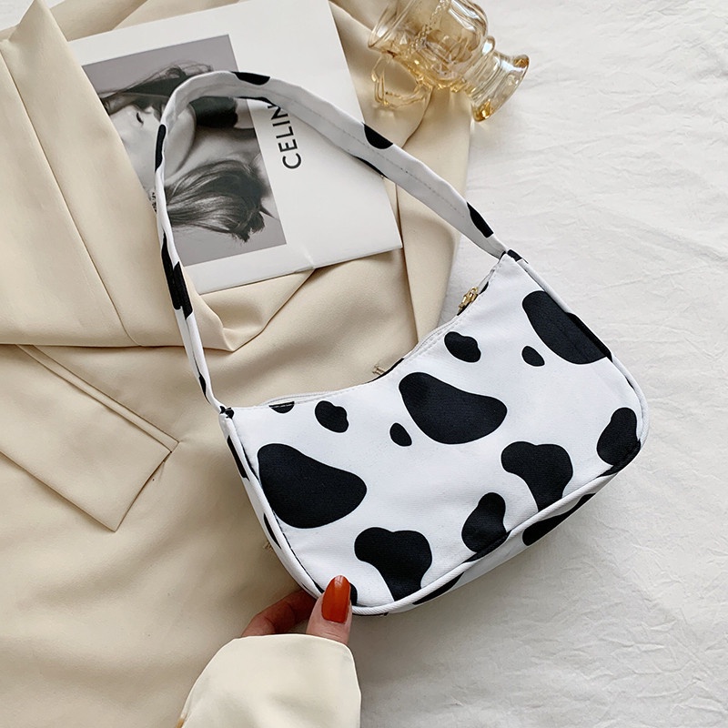 Túi Xách Nữ Họa Tiết Da Bò Sữa Thời Trang