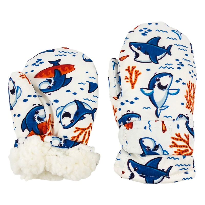 Găng Tay Chống Thấm Nước Giữ Ấm Mùa Đông In Họa Tiết Thú Hoạt Hình Dễ Thương Cho Bé