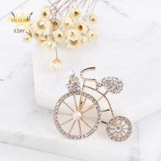 Ghim cài áo hình xe đạp đính đá