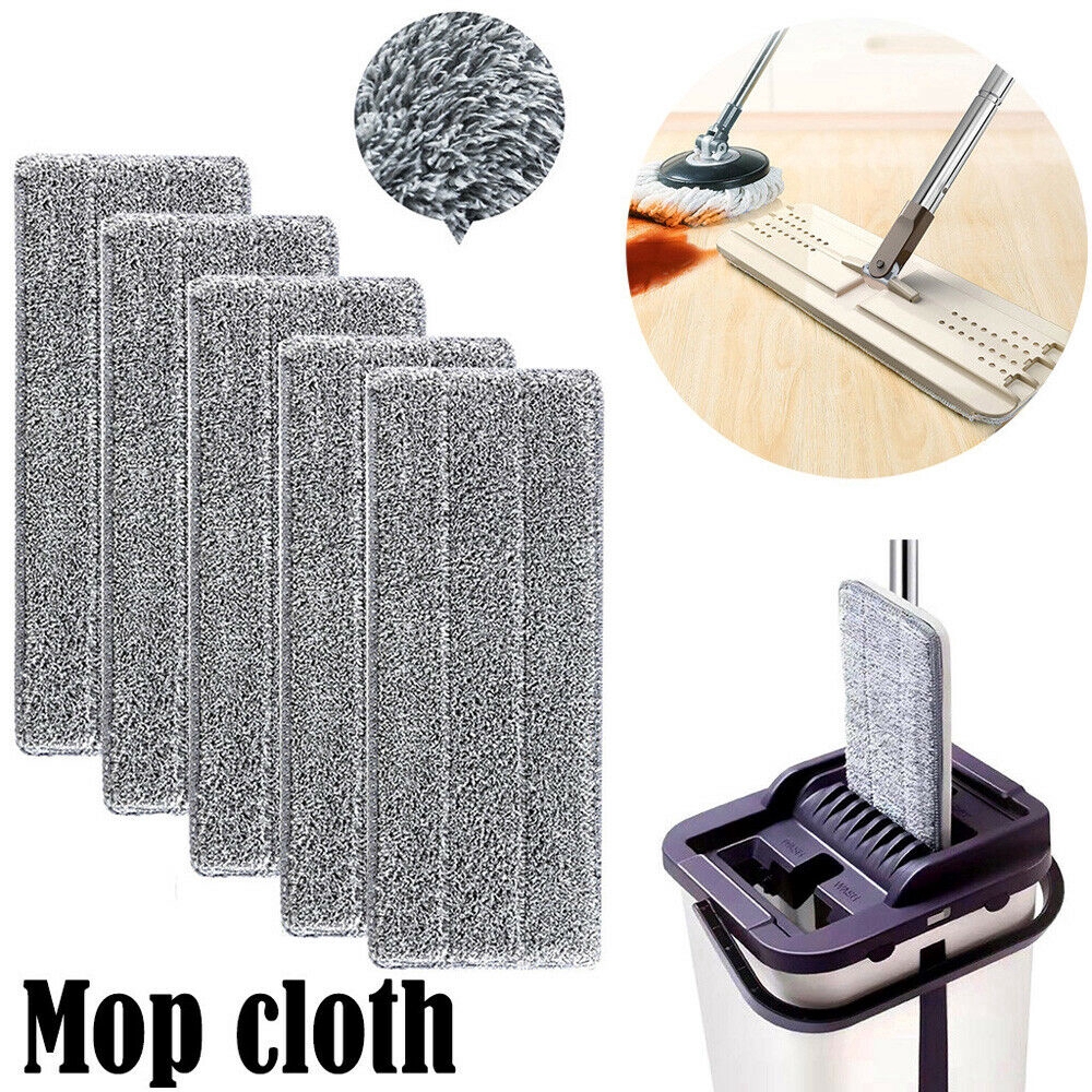 Microfiber Cloth Mop Kitchen Floor Cleaning Flat Mop Rag Bathroom Replacement