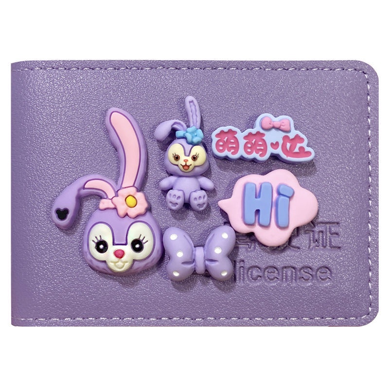 Ví da nữ đựng bằng lái xe 2 trong 1 thiết kế hoạt hình đáng yêu sáng tạo