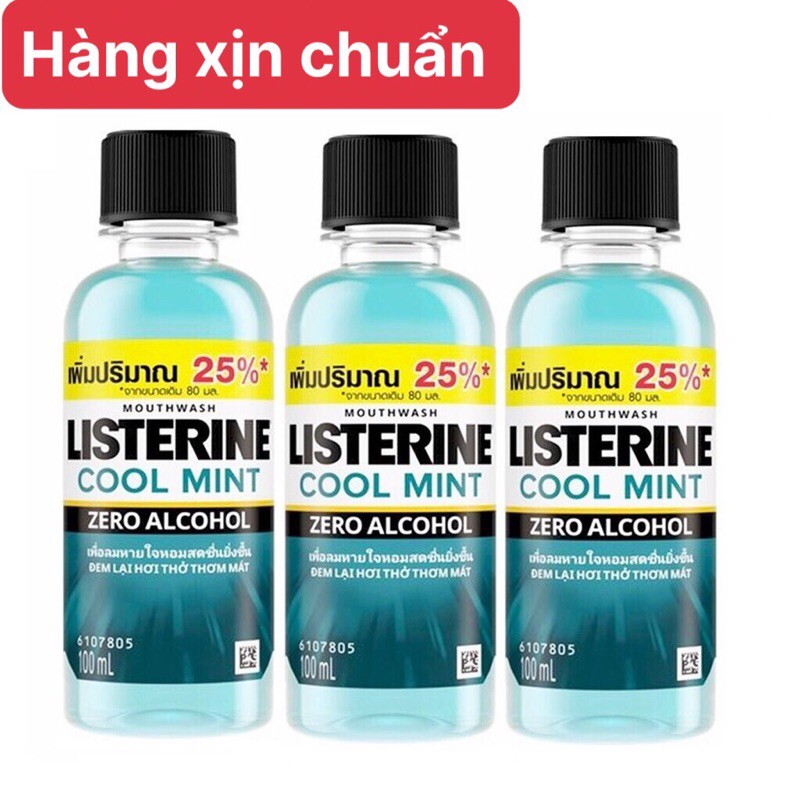 Nước súc miệng giữ hơi thở thơm mát Listerine 100ml