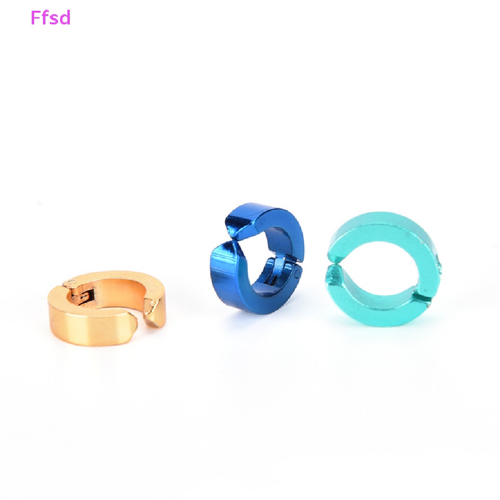 {Ffsd} Khuyên Tai Dạng Kẹp Bằng Thép Titan Không Cần Xỏ Khuyên Trang Sức Cho Nam Và Nữ Bán Chạy