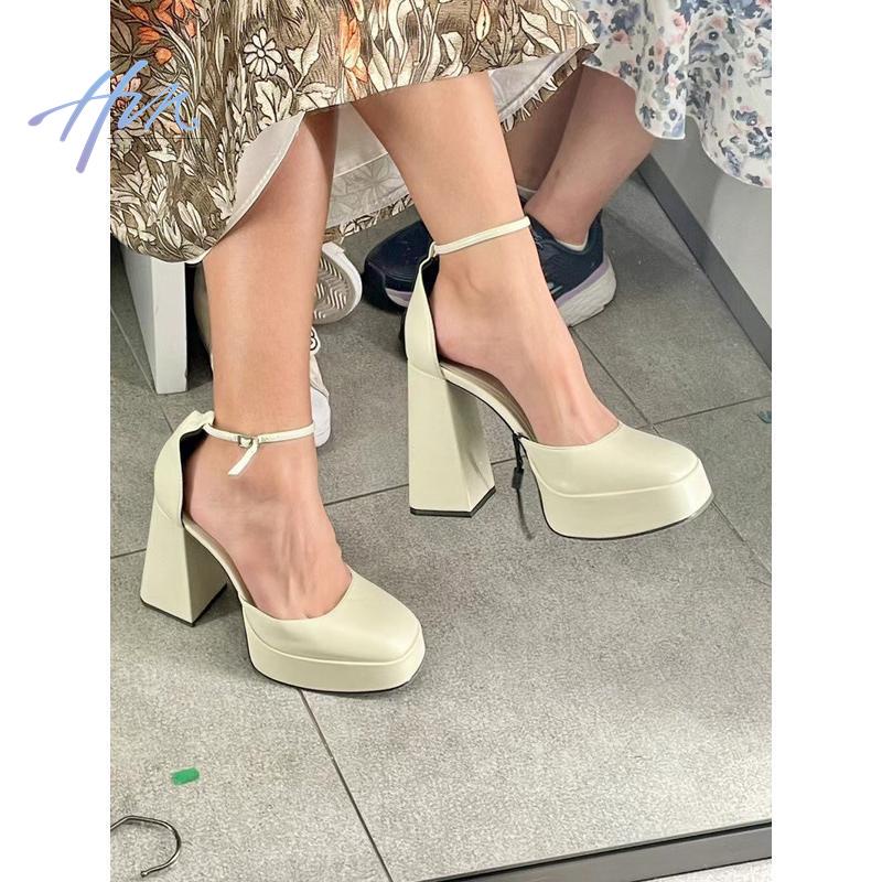 Giày cao gót chống thấm nước thời trang mùa thu 2022 dành cho nữ